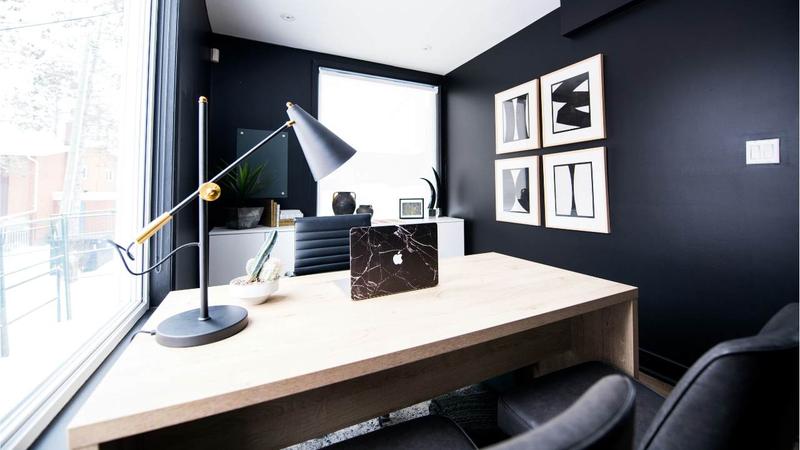 Empty work office